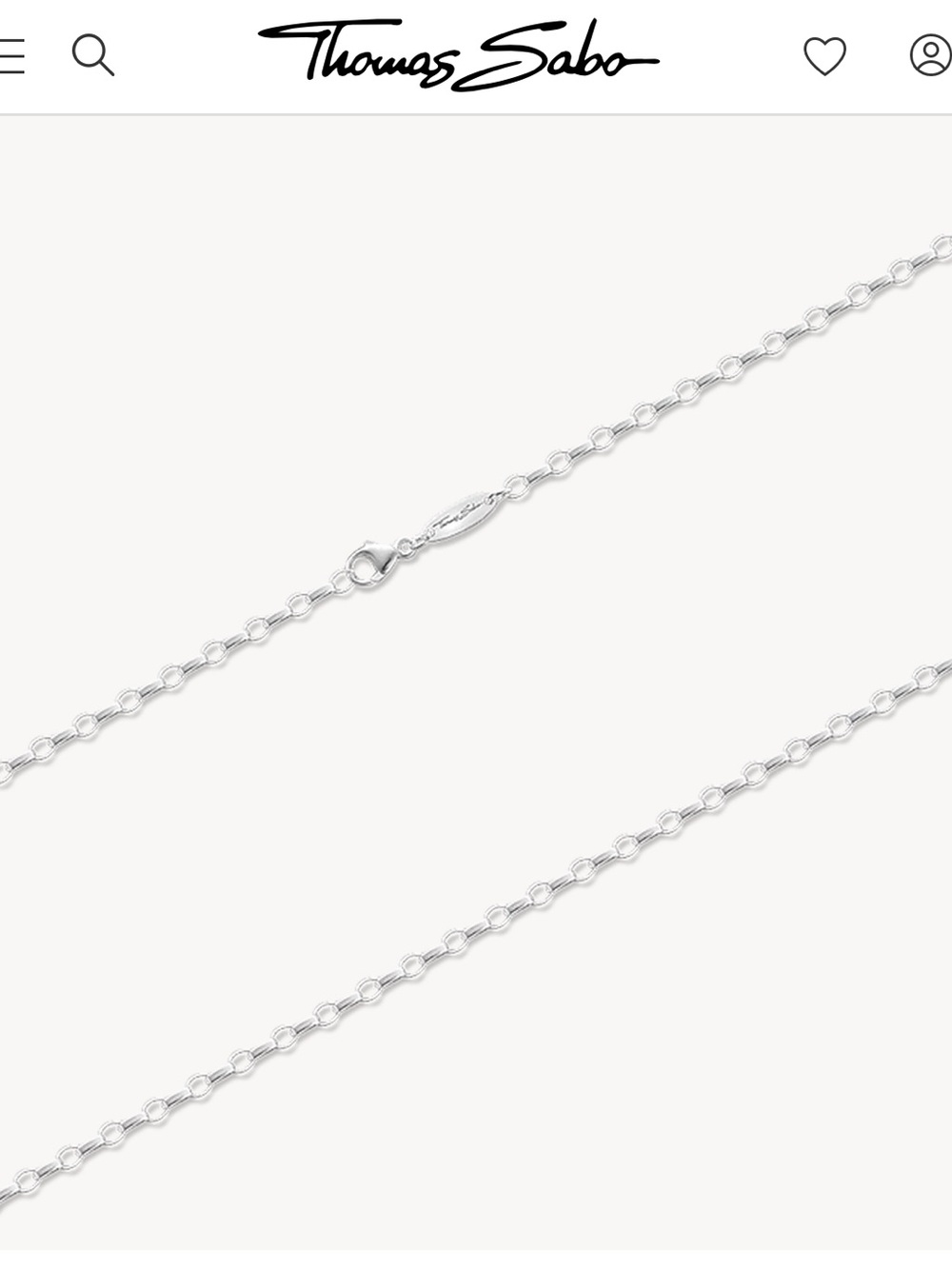 Thomas Sabo 28” Sterling Silver Anchor Charm Chain Necklace, 925